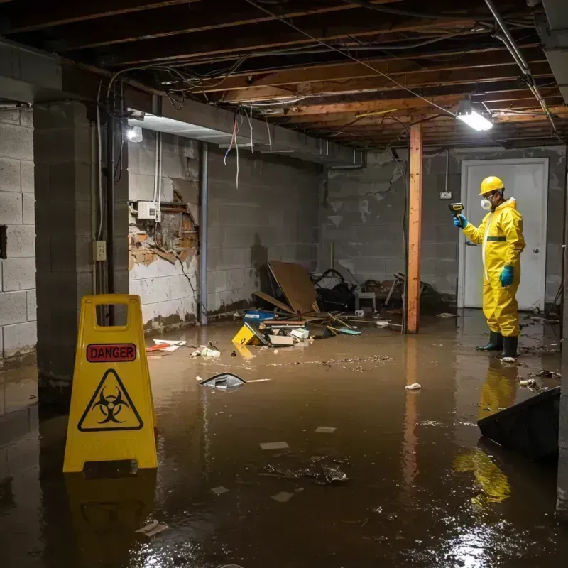 Flooded Basement Electrical Hazard in Independence, MO Property